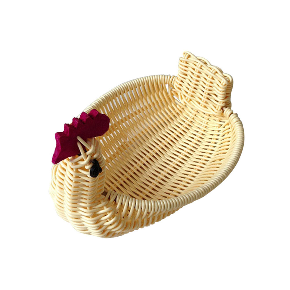 Oval Woven Rattan Snack Decorative Flower Basket  