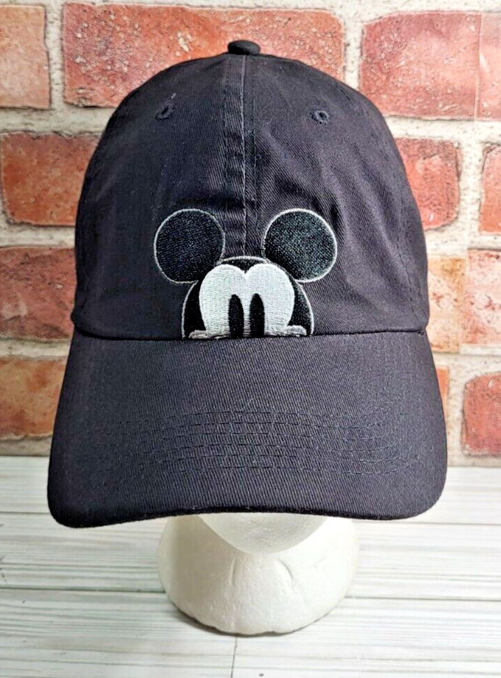 Disney Mickey Mouse Comic Strip Print Black Adjustable Baseball Cap  