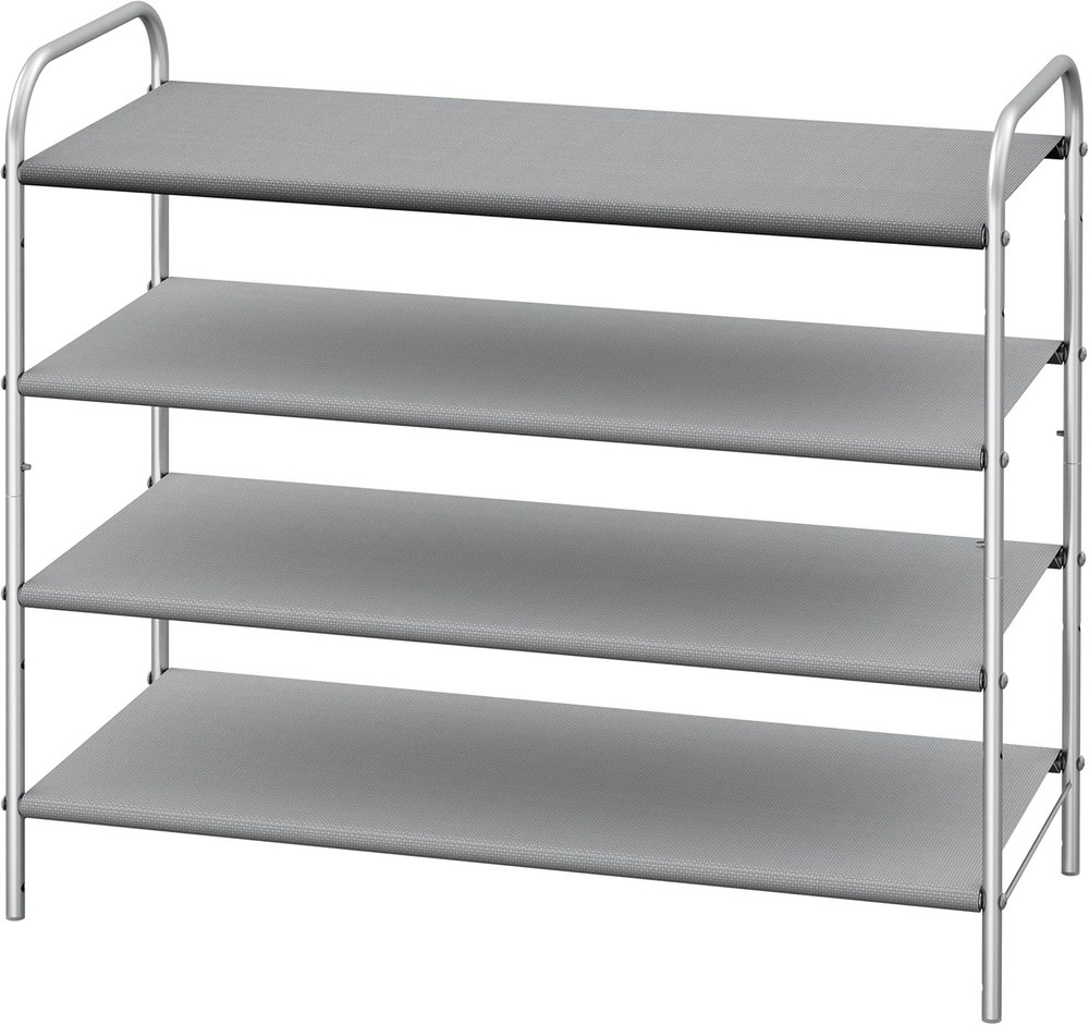 4-Tier Shoe Rack Storage Organizer 20-Pair, Grey