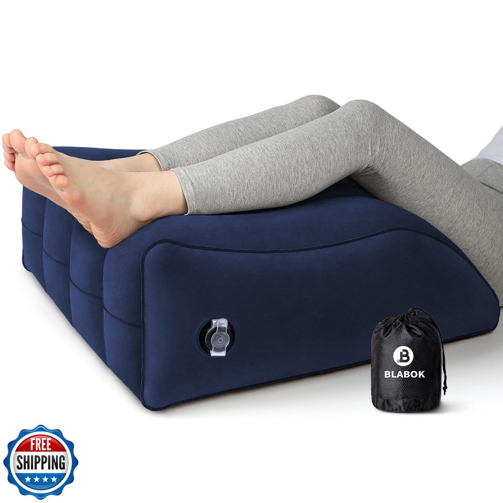 Inflatable Wedge Pillow for Leg Elevation and Swelling Relief