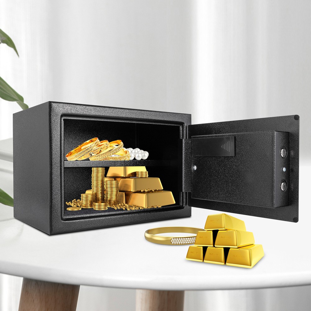 Heavy-Duty Digital Keypad Steel Safe Box for Home Cash Security