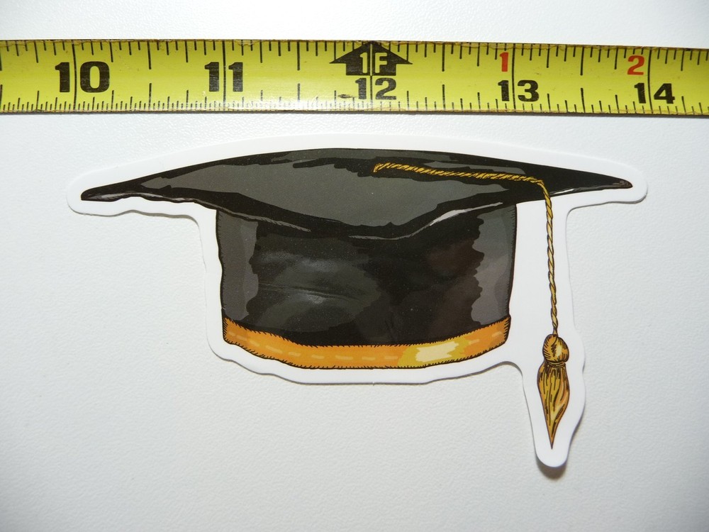 MORTARBOARD GRADUATE CAP DECAL STICKER SCIENCE SCHOOL COLLEGE EDUCATION LAPTOP