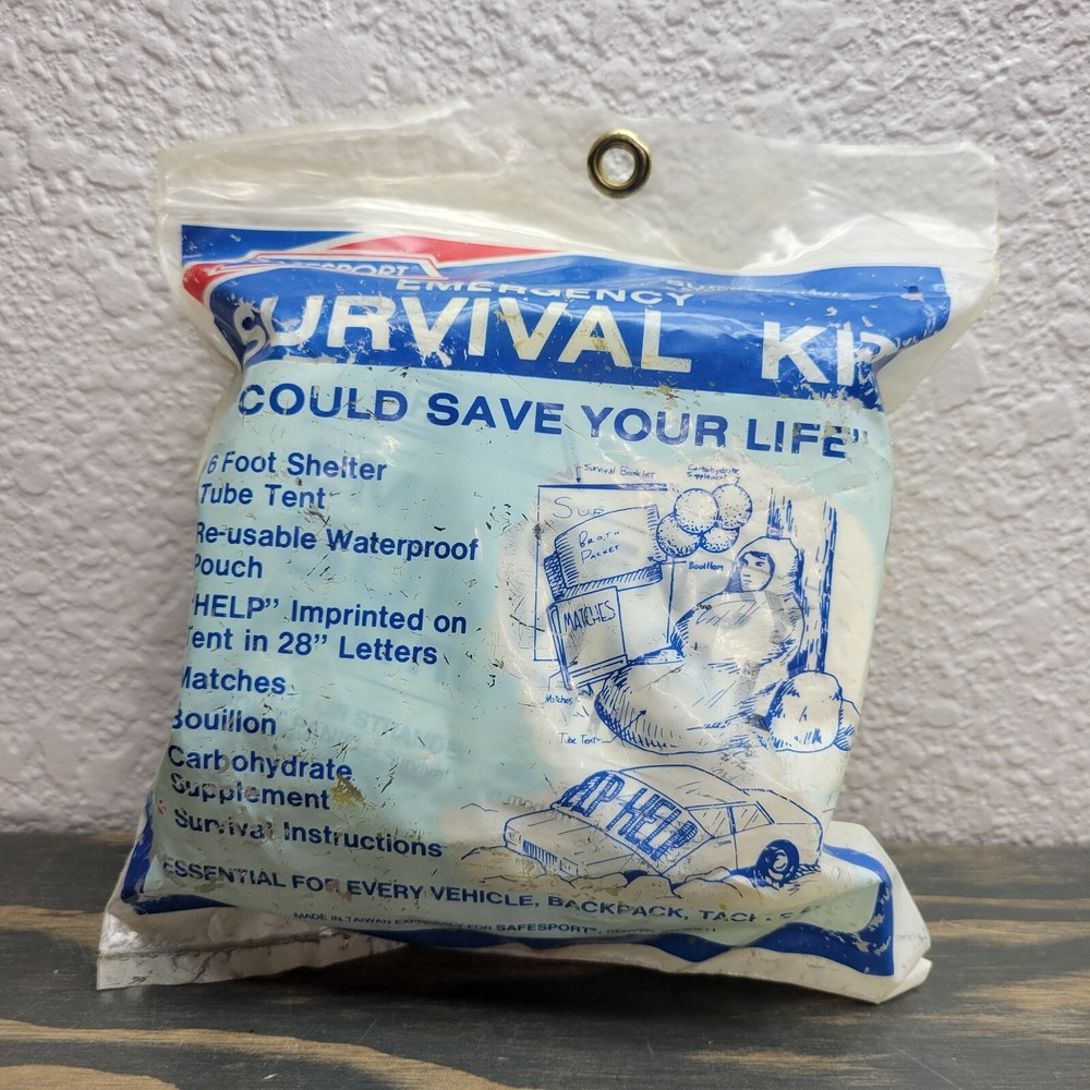 Safesport Survival Kit with Tent Matches Carb Supplement Guide  