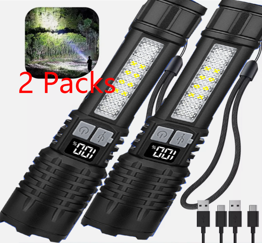 2x990000000Lumen Super Bright LED Flashlight Tactical Rechargeable Lights USA