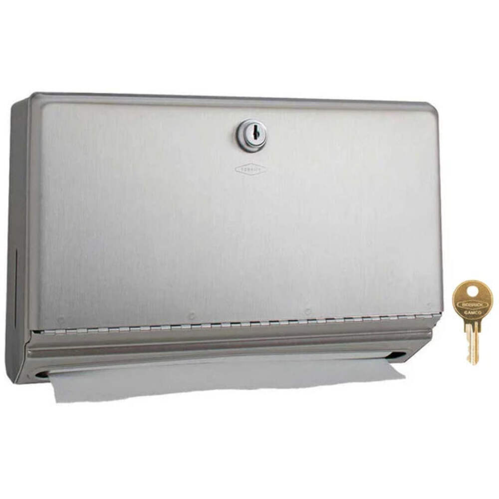 Bobrick B-26212 Commercial Paper Towel Dispenser, Surface-Mounted, Stainless Ste