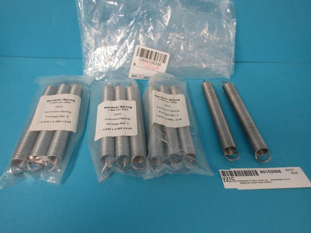 11 New Gardner Spring V21C Extensions 0.640x0.080x6.00 Galvanized Hard Steel Springs
