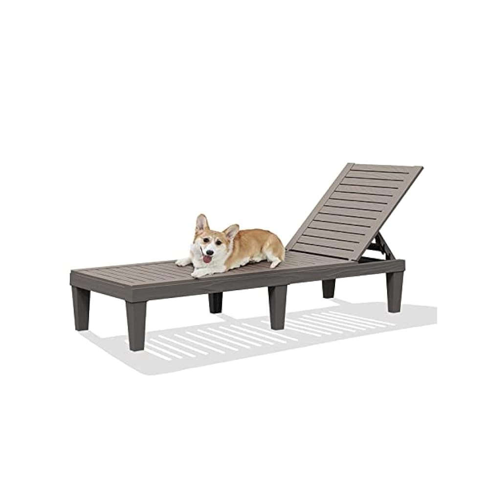 Adjustable Waterproof Resin Lounge Chair for Poolside Relaxation