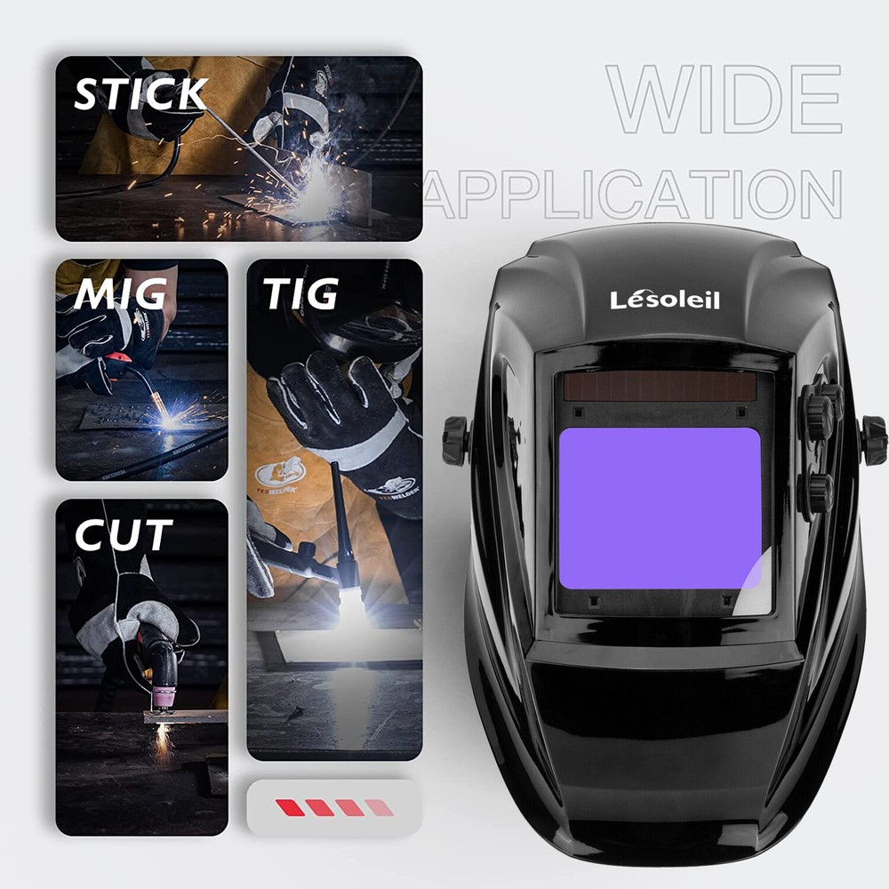 True Color Auto Darkening Welding Helmet for ARC TIG MIG Large View