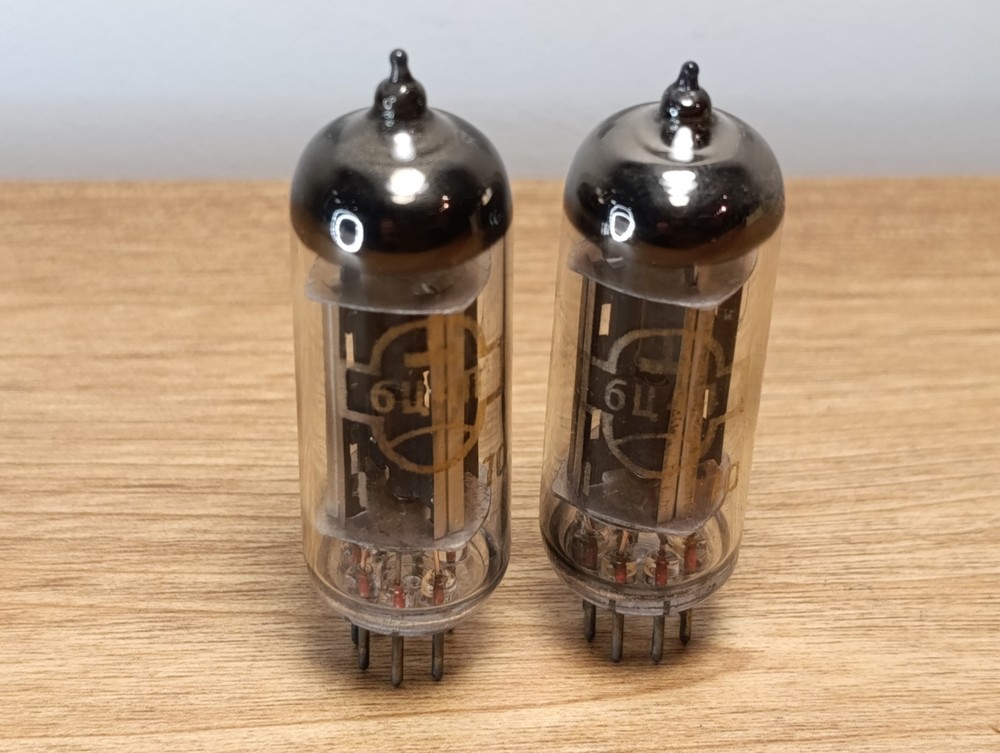 2pcs 1970 Soviet NOS 6C4P Rectifier Tubes Equivalent to 6Z4 EZ90 6Z31