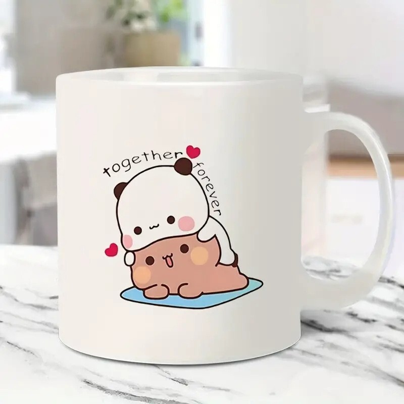 Cross-Border Hot-Selling Mugs, Ceramic cup, 301-400ml, White, together forever-image