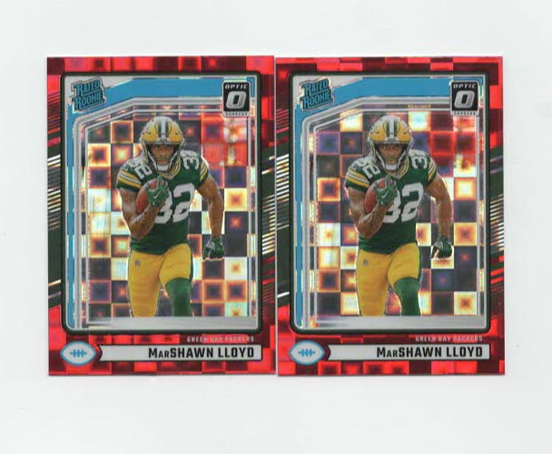 Exclusive 2024 Donruss Rated Rookie Red Pandora Optic Rookie Lot #374 Featuring Marshawn Lloyd