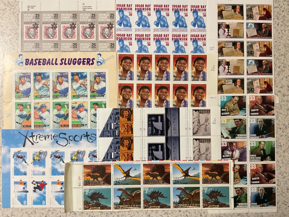 $30.50 Unused Mint NH US Postage Stamps Multiples & Strips; USA Stamp FV $30.50