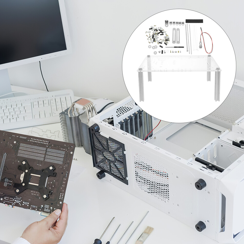 Open Computer Case Veemoon Rack Chassis Air Bracket Motherboard Travel