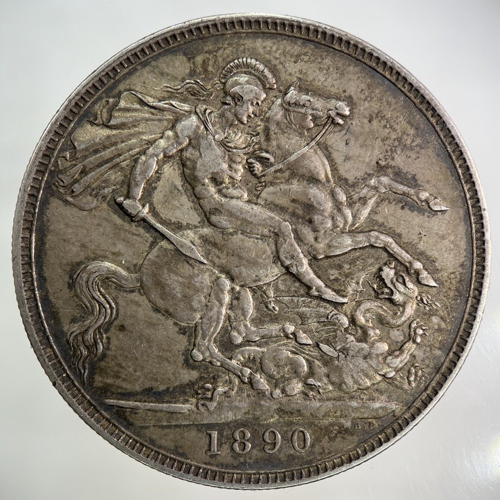 1890 Victoria One Crown Silver Coin in Exceptional High Grade