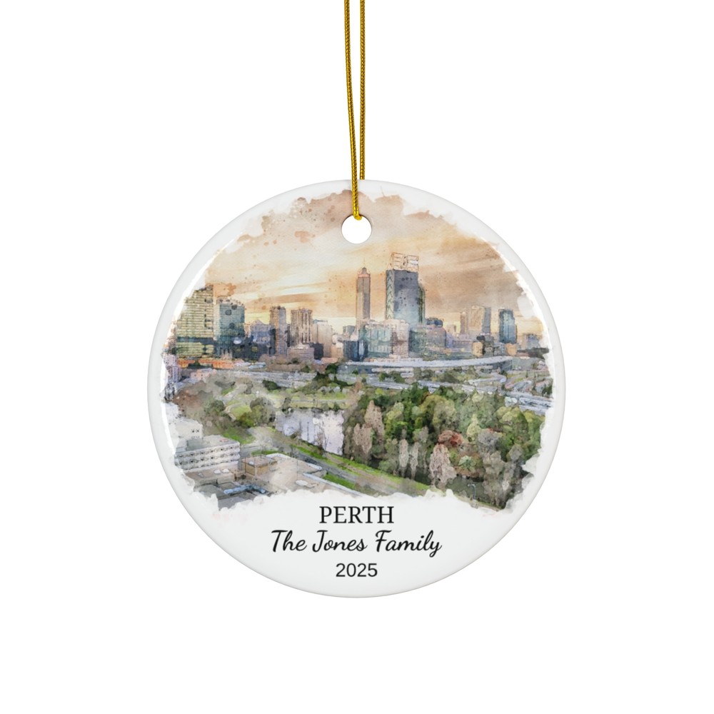 Custom Perth Australia Christmas Ornament - Personalized Holiday Decor-image