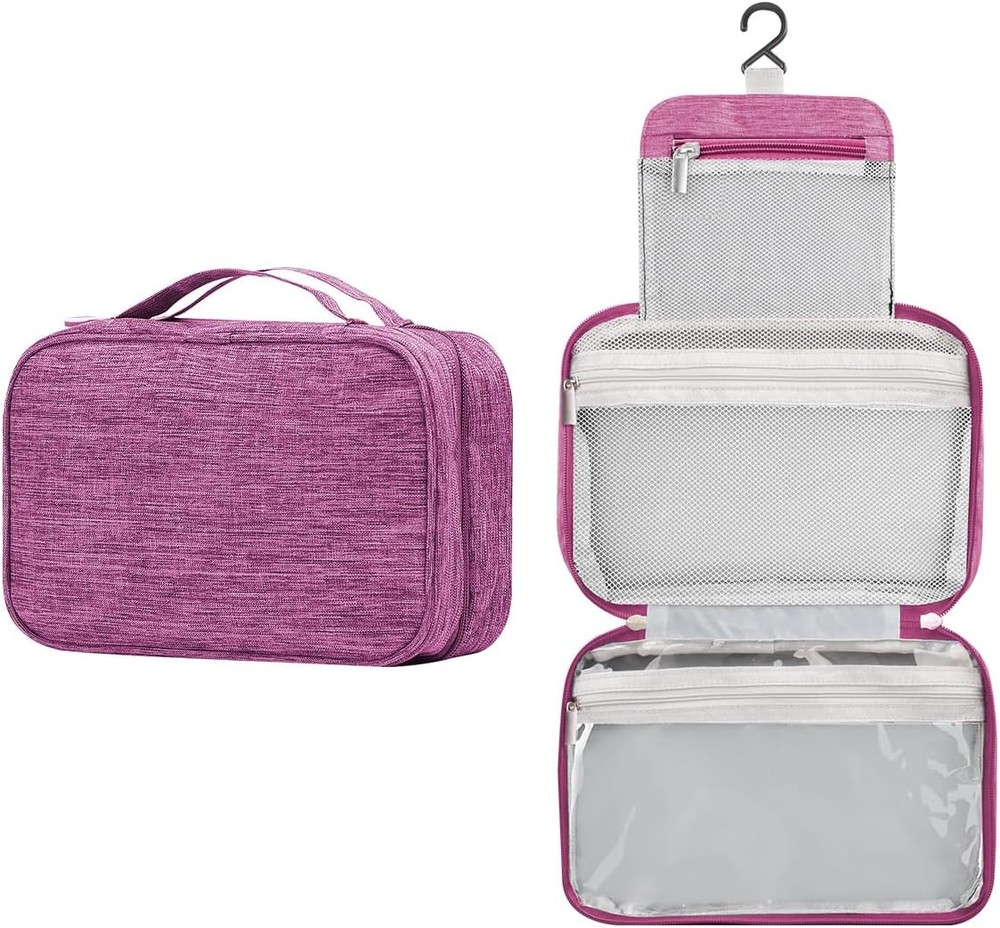 Large Hanging Toiletry Bag for Men - Spacious B1 Purple Travel Organizer