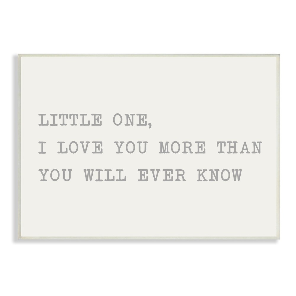 Stupell Little One I Love You Family Motivational Phrase Wall Art