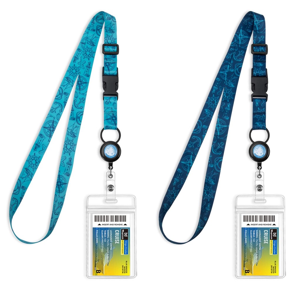 Waterproof Retractable Cruise Lanyard for Ship Cards and Keycards