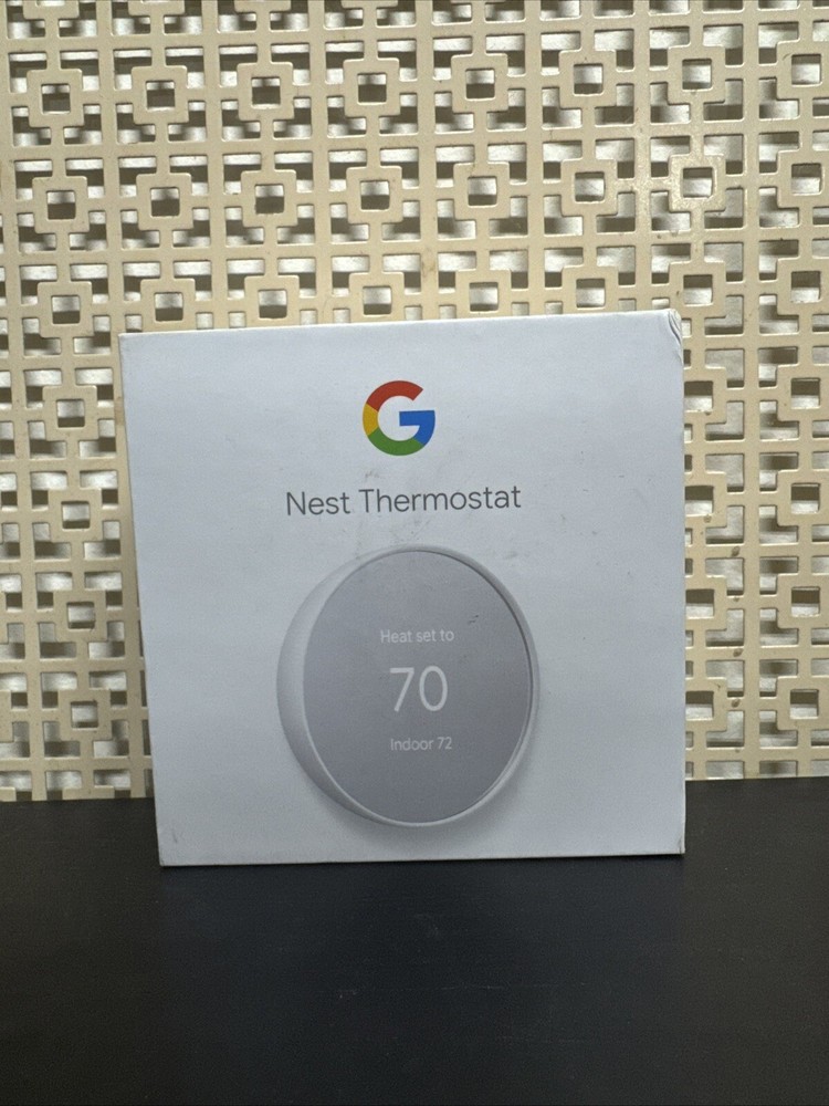 Google Nest G4CVZ Programmable Wi-Fi Thermostat - Fog Gray Open Box QL