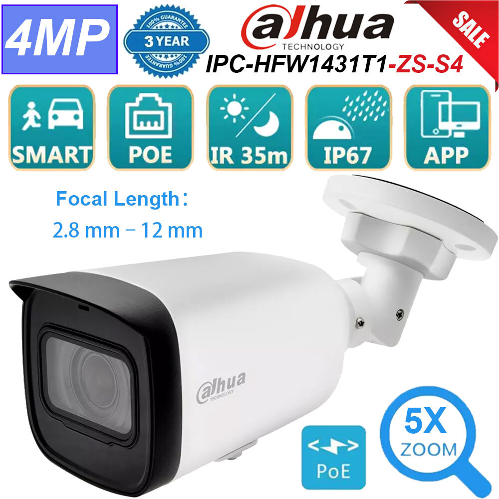 Dahua 4MP Vari-Focal 2.8-12mm IP Camera with Motion Detection IP67