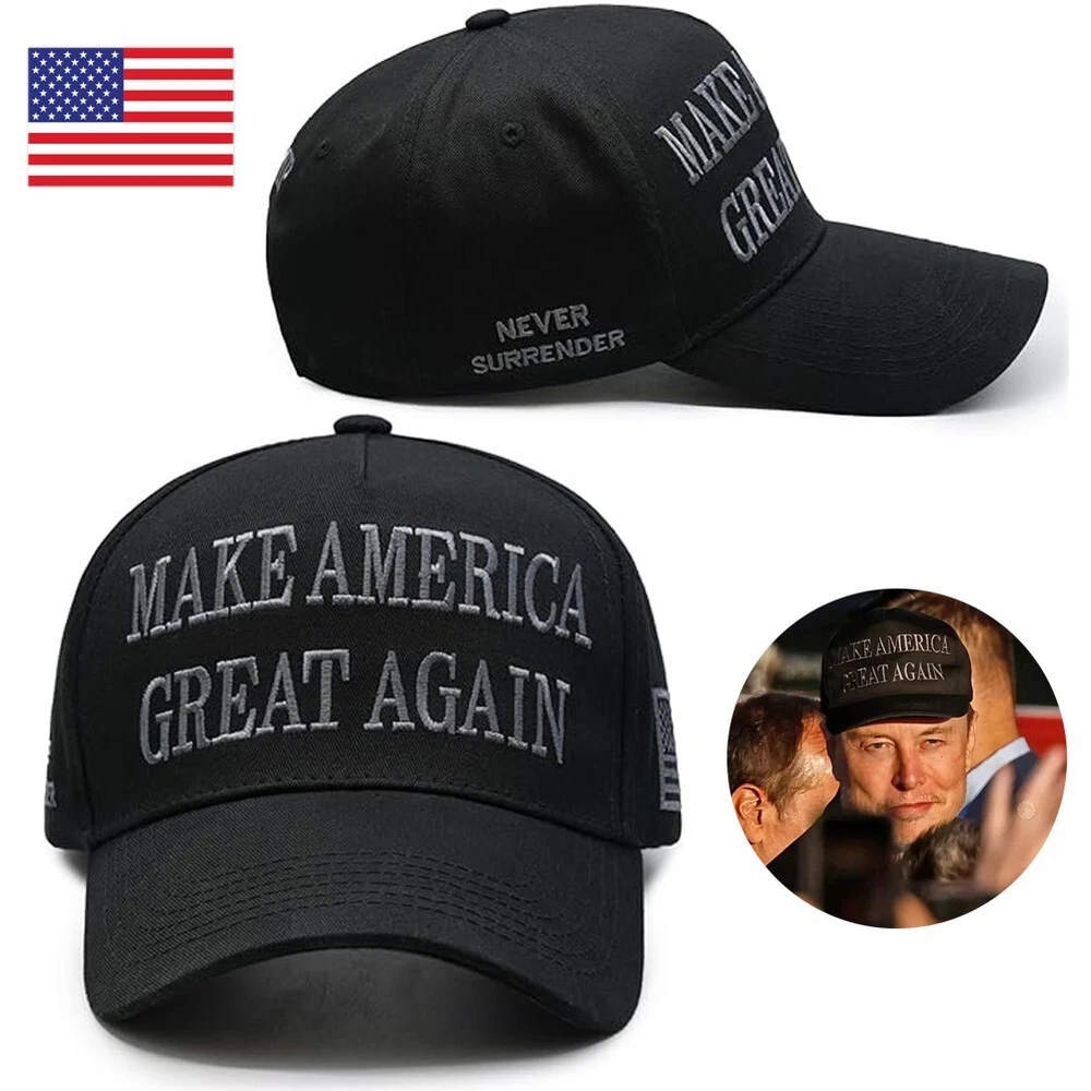 Dark Maga Hat elon musk donald trump cap make America Great Again usa patriot