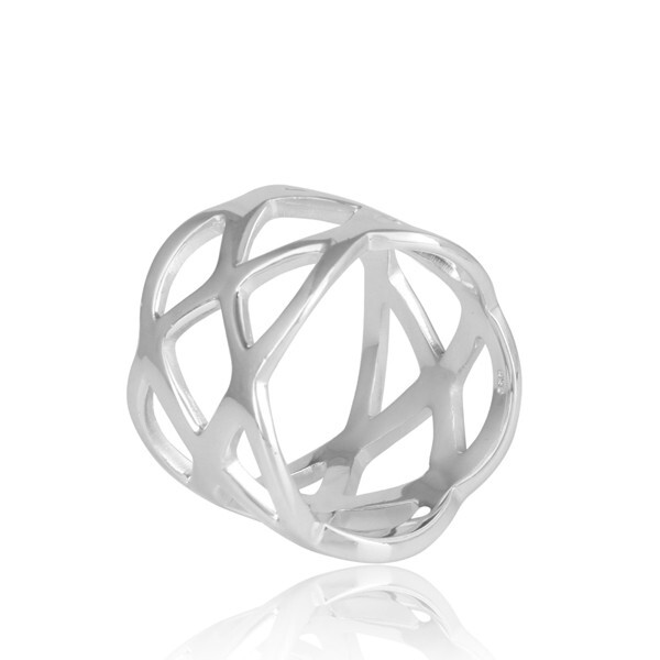 Handmade 925 Sterling Silver Mandala Band Ring for Women Wedding Gift