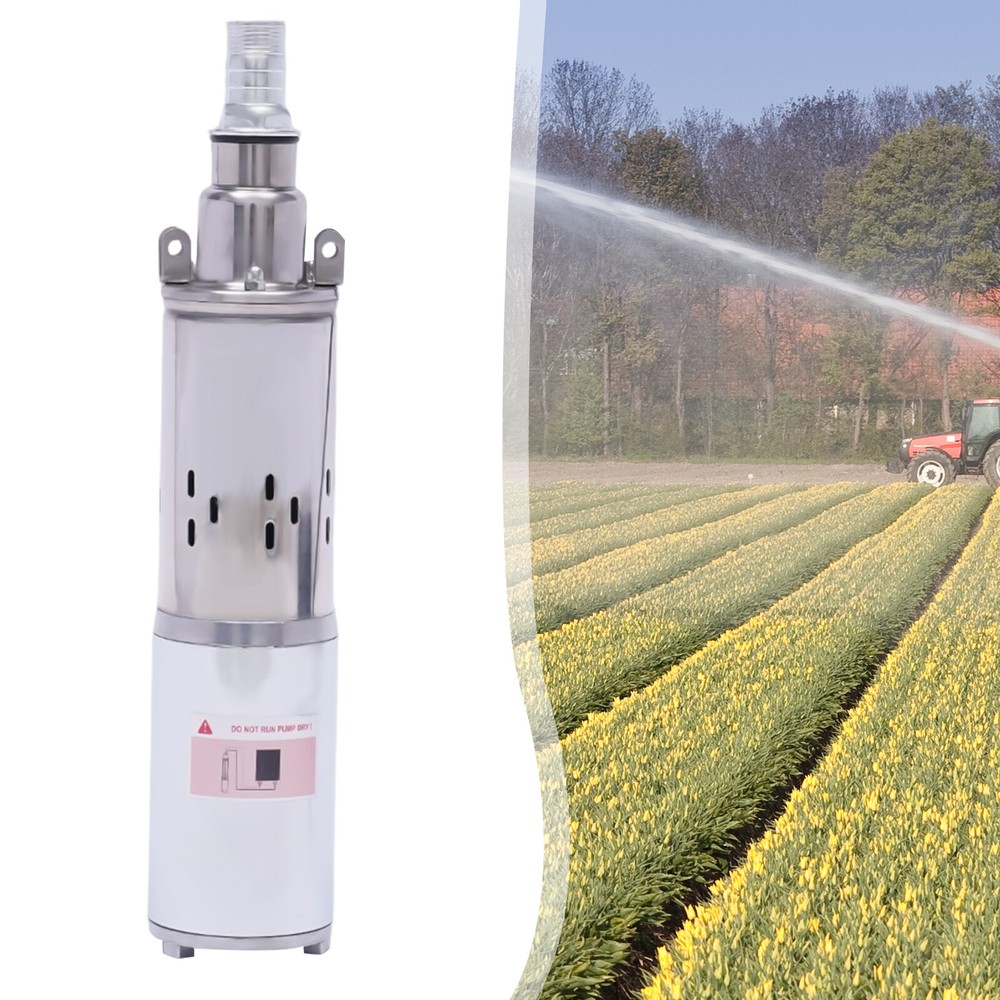 DC 12V Solar Water Pump Submersible Bore Hole Deep Well Pump Farm Ranch 180W