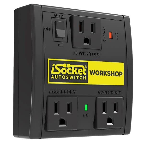 iSocket Workshop Auto Vacuum Switch with Power Tool Sensor for Automated Dust Control-image