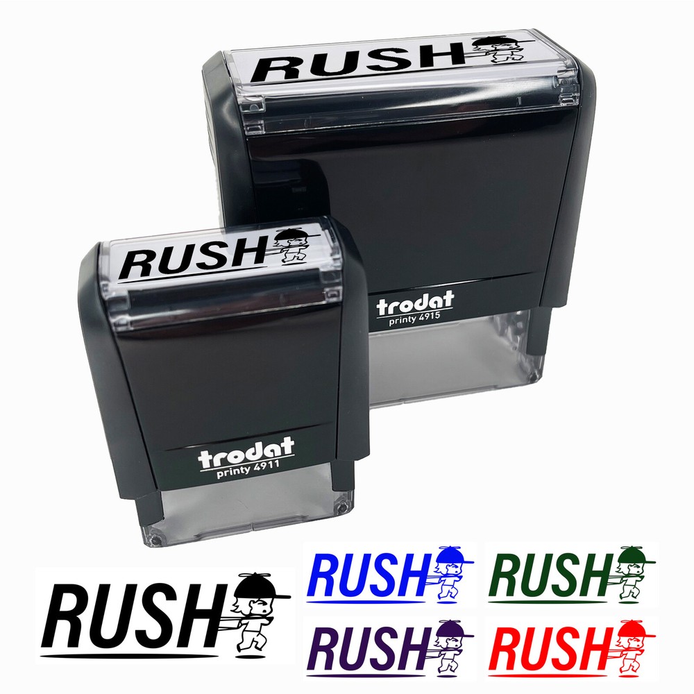 Rush Expedited Order Shipment Self-Inking Rubber Stamp Ink Stamper