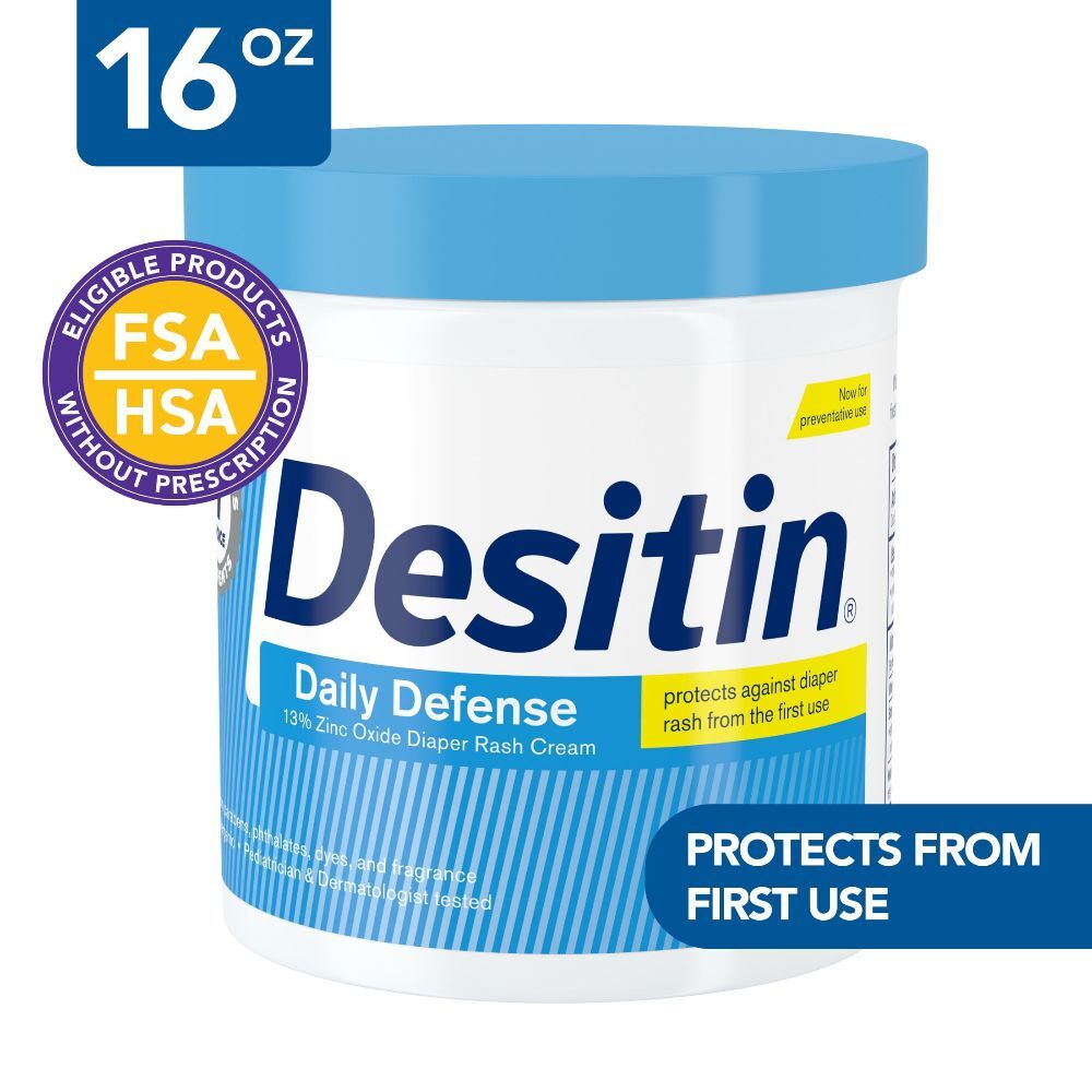 Daily Defense  Diaper Rash Cream, Butt Paste with 13% Zinc Oxide, 16 oz