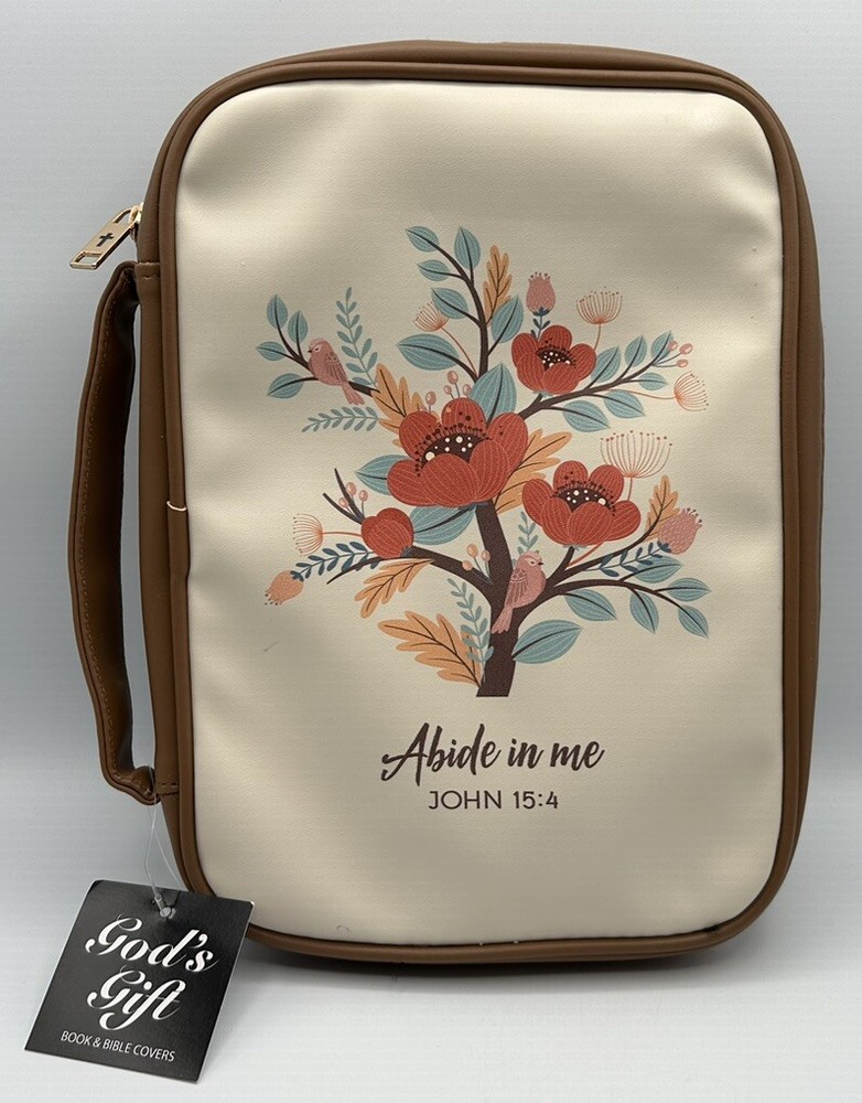 Bible Cover Abide In Me John 15:4 11”x8” Vinyl Brand New Free Shipping