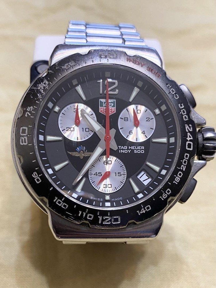 Tag Heuer Formula 1 Indy 500 Chronograph Black Quartz Watch CAC111B