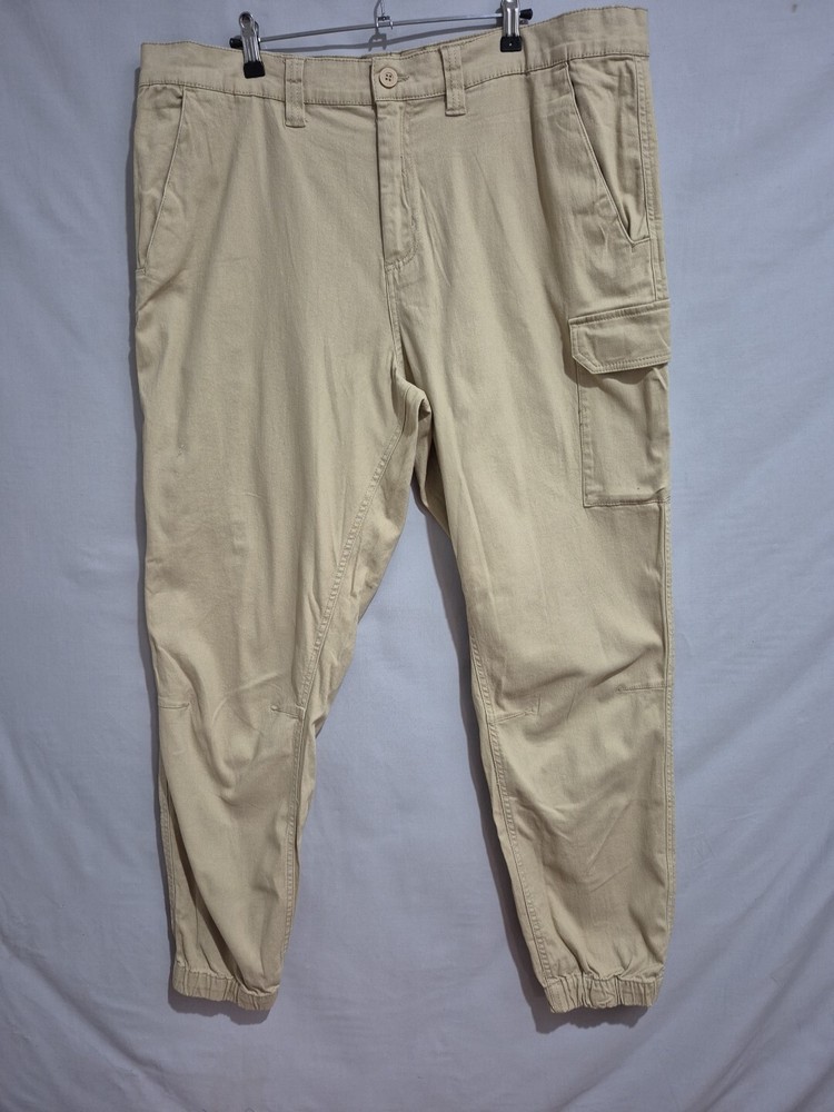 Workzone Mens Stretch Jogger Work Pants Size XXL Beige Pockets NWT