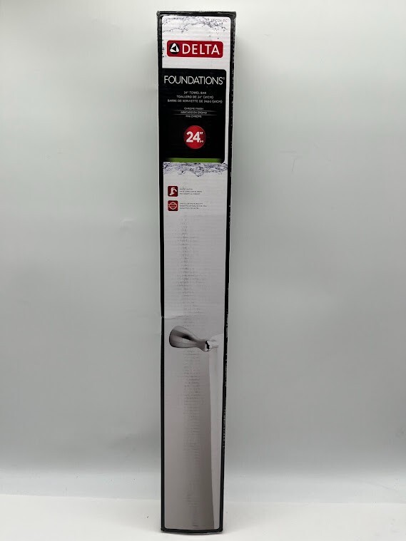 Delta Foundations 24-Inch Polished Chrome Wall-Mounted Towel Bar FND24-PC