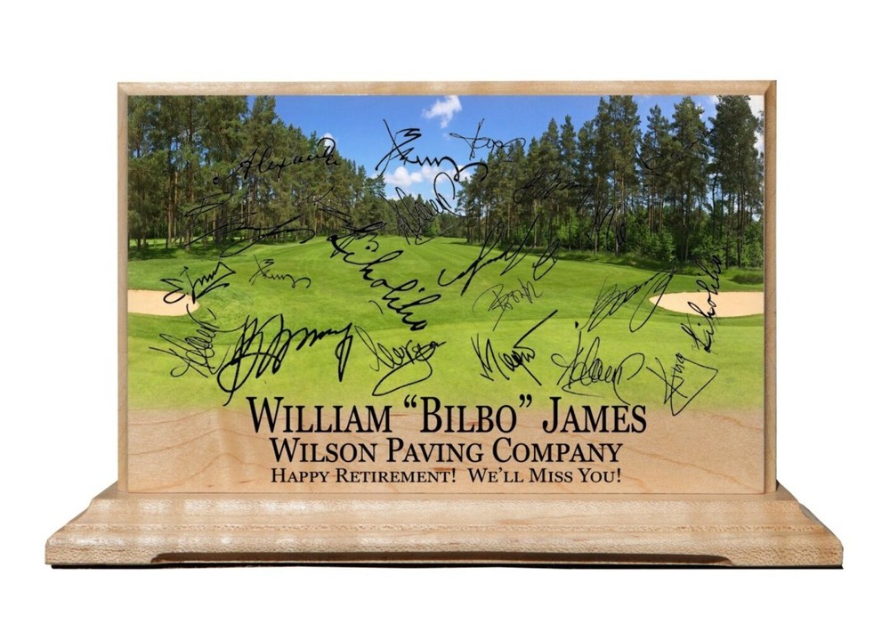 Custom Golf-Themed Retirement Plaque Personalized For Golfers-image