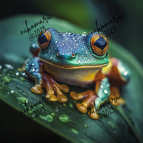 Frog Digital Art Wallpaper for Desktop Background-image