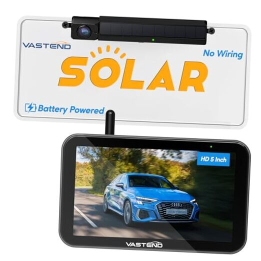 Solar Wireless Backup Camera with 5