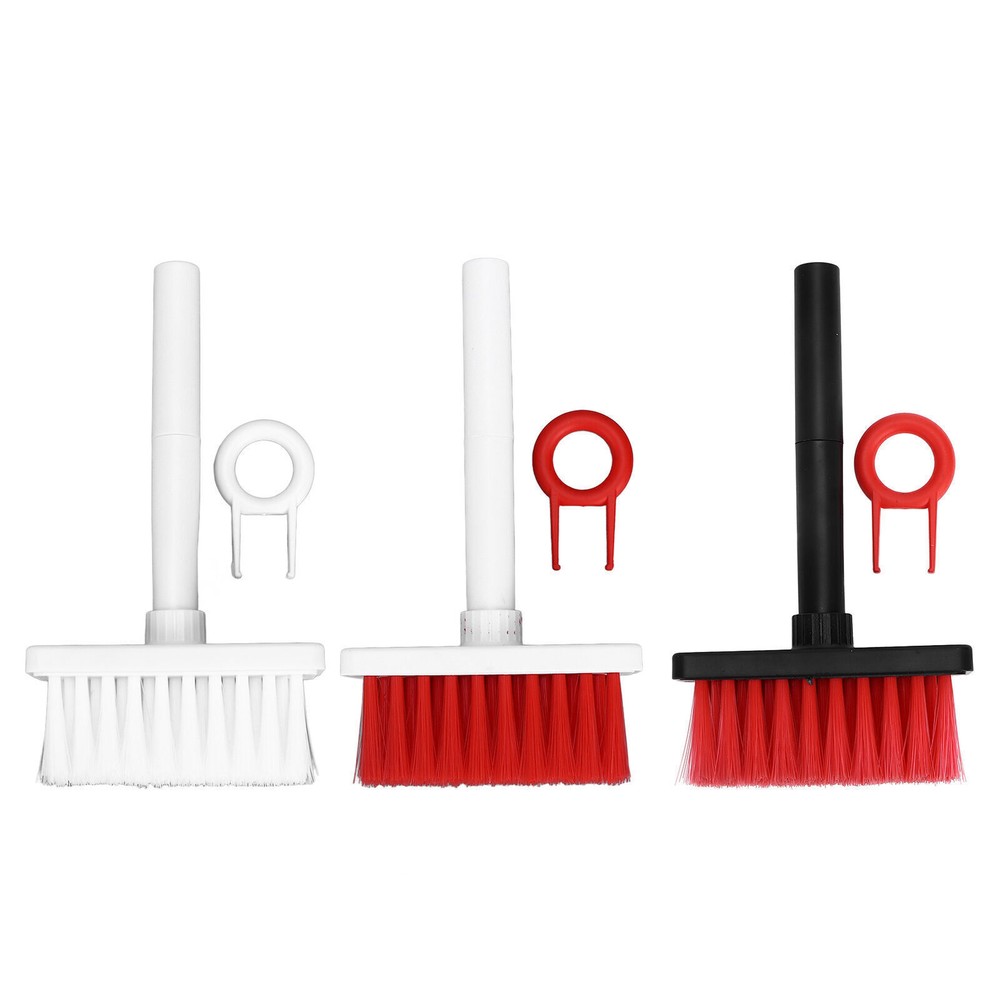 5-in-1 Double Head Keyboard Brush with 3-Row Cleaning Design