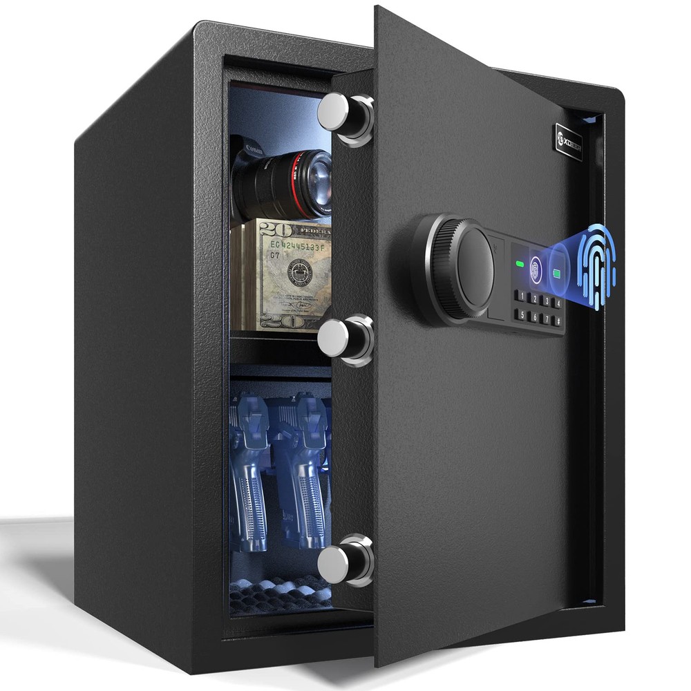 Biometric Safe Box, Quick-Access Security Safe Box with Upgraded Fingerprint,...-image