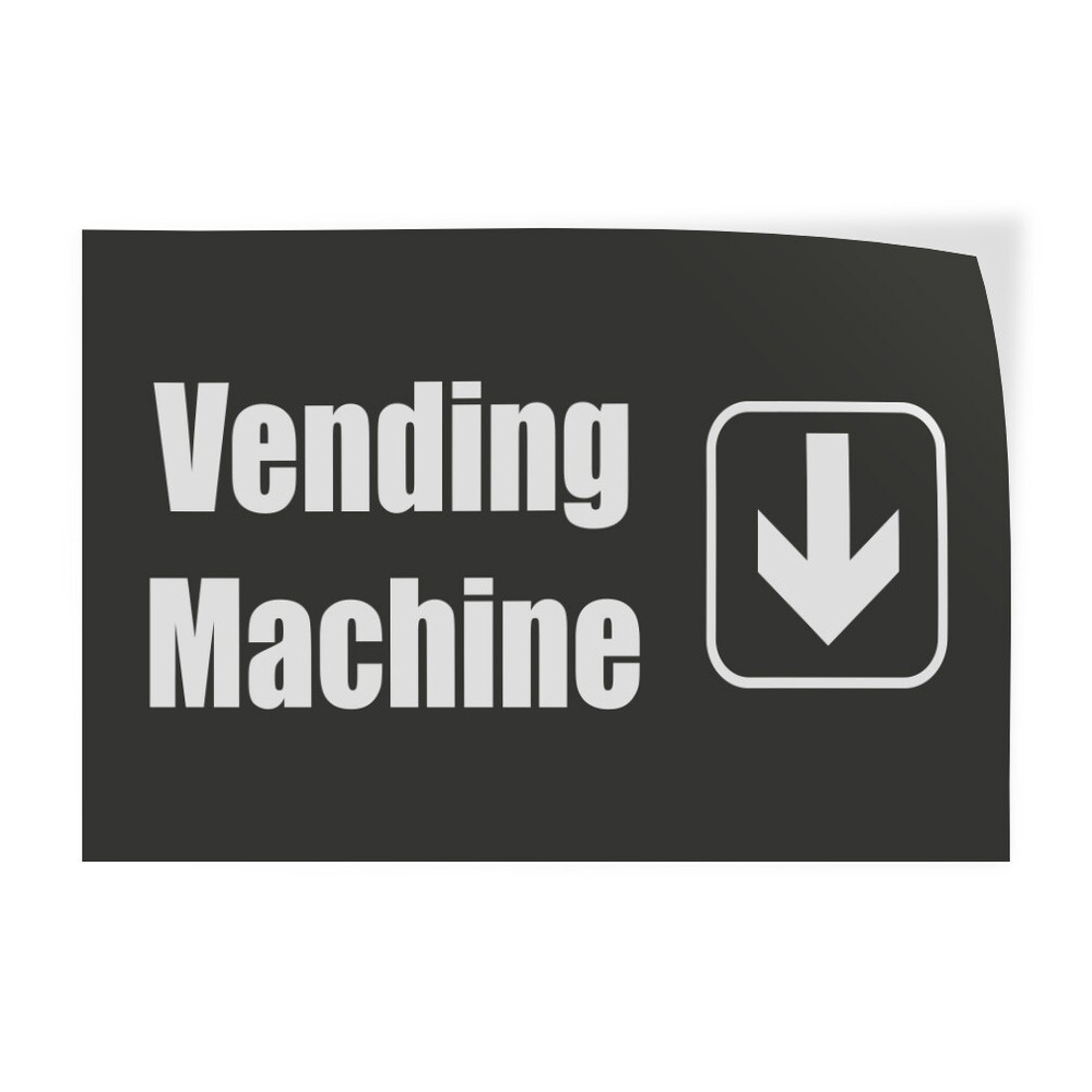 Horizontal Vinyl Stickers Vending Machine down Lunch Room and Break Room