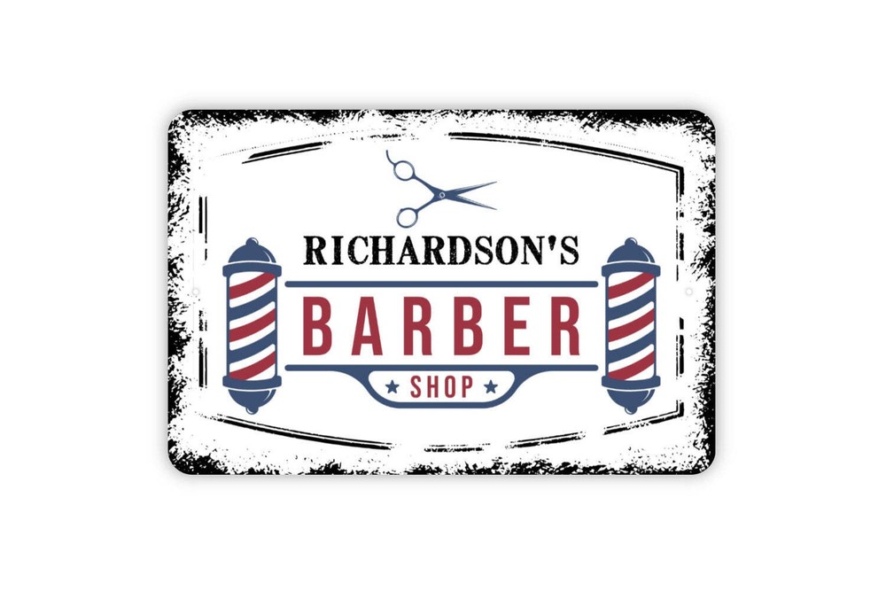 Personalized Barber Shop Sign - Custom Shop Name Salon Hairdressery Stylist