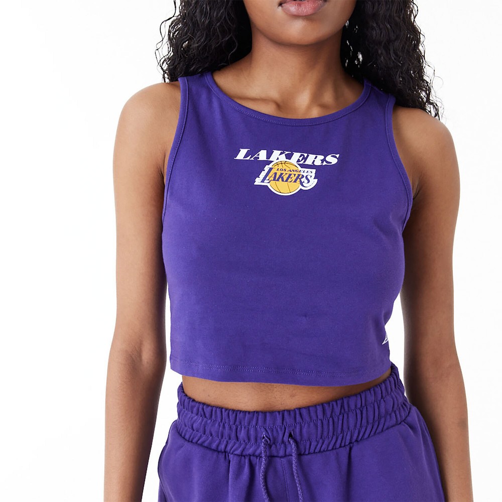 6025/272 New Era Basketball Los Angeles Lakers Crop Top Women Short 60435361