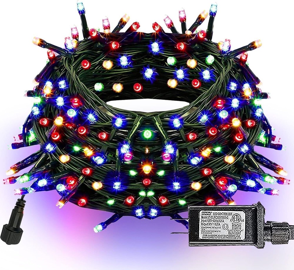 Dazzle Bright 300 LED Christmas String Lights, 100 FT Connectable Waterproof Str