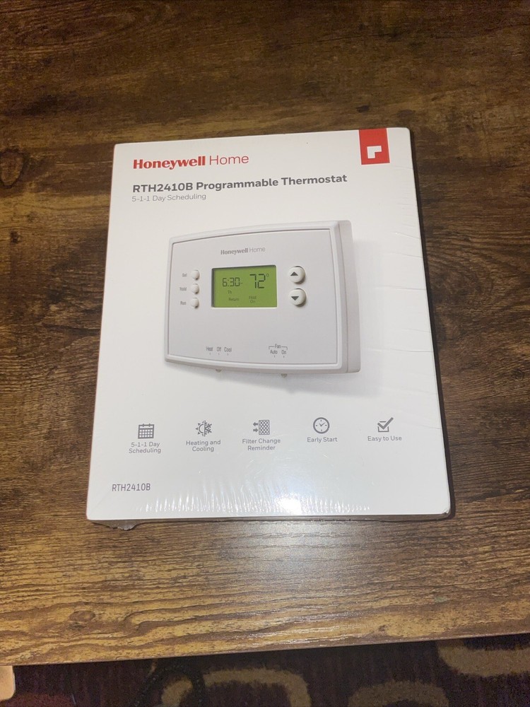 Honeywell Home RTH2410B1019 Programmable Thermostat, White - RTH2410B New
