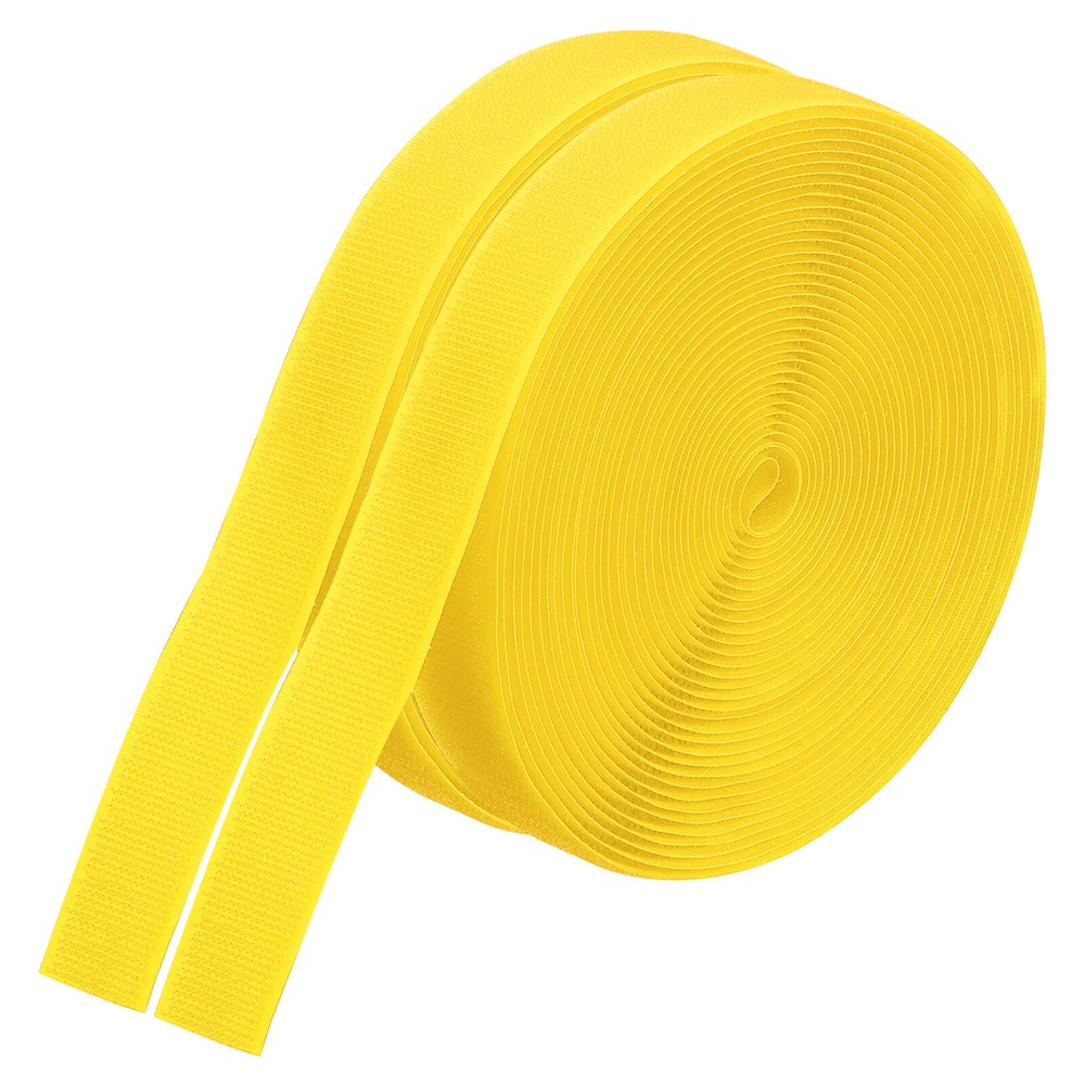 26.25ft Yellow Carpet Marker Strips 2 Rolls Nylon Hook Tape