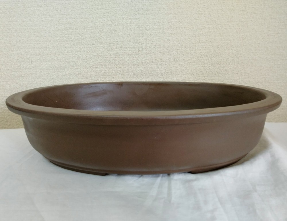 Bonsai Tree Pot Unglazed Oval Deep Large Width 40.5 cm / 15.94 in.