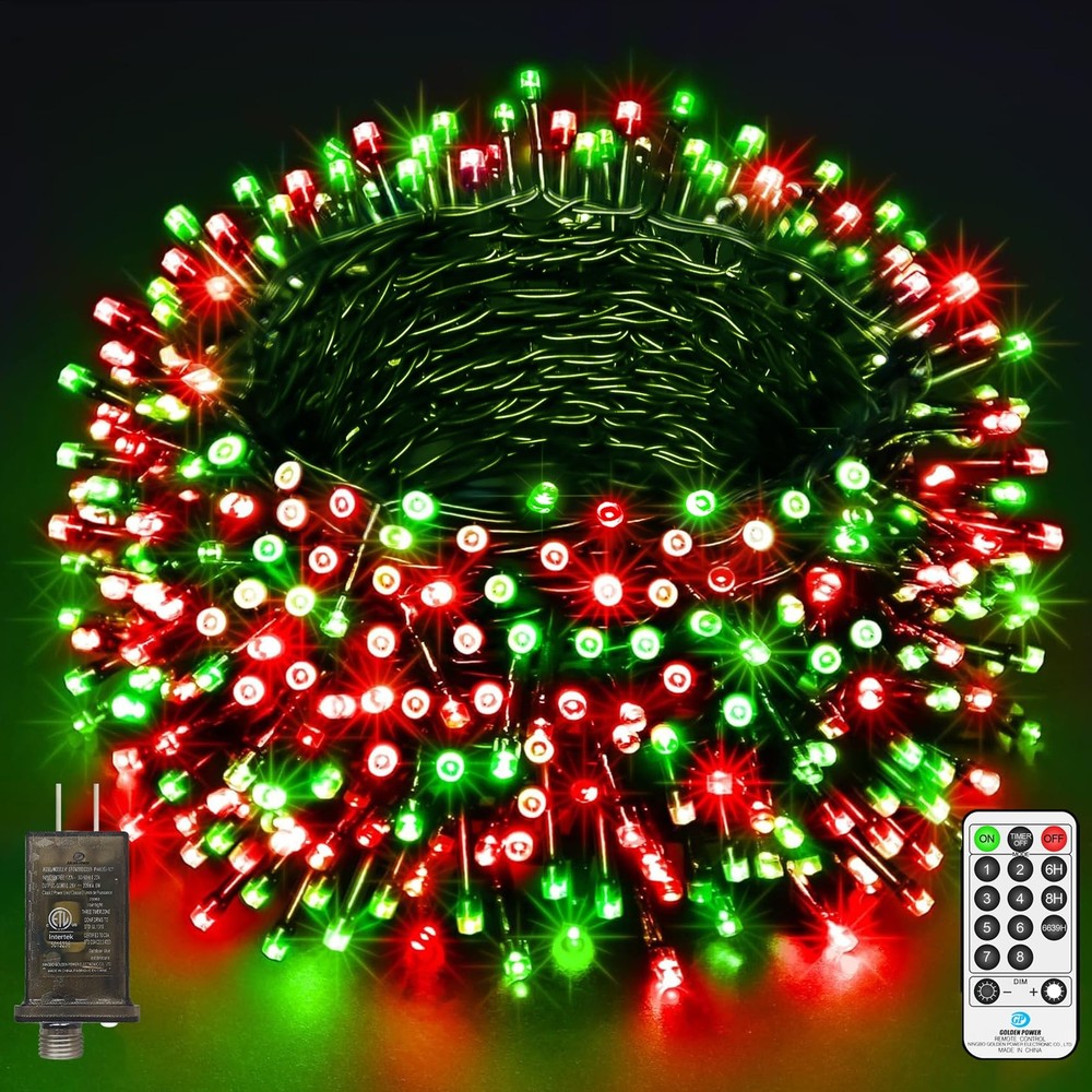 394FT 1000 LED Christmas Lights Outdoor String Lights 8 Modes & Timer Twinkle...