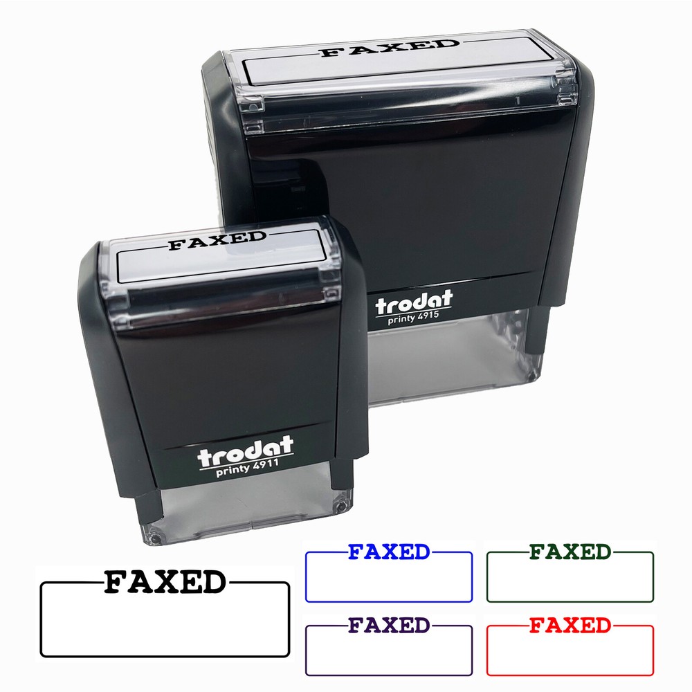 Faxed Blank Box for Date Signature Self-Inking Rubber Stamp Ink Stamper Office