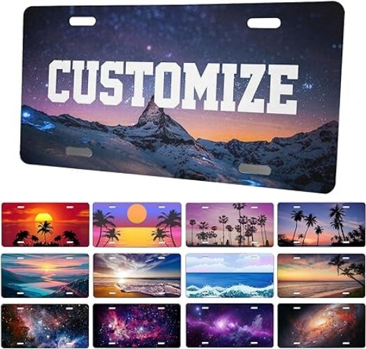 Custom Front License Plate Personalized Aluminum Car Plate-image