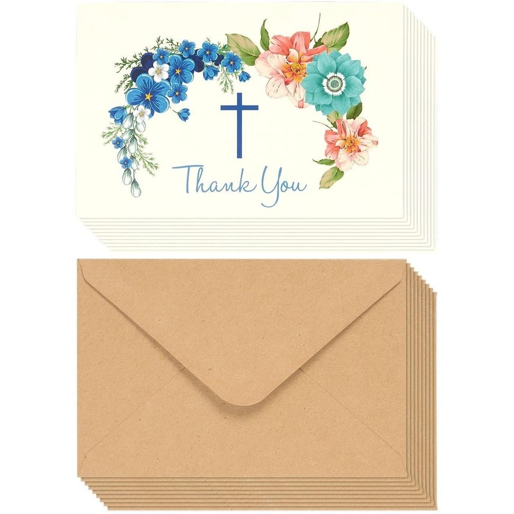 Best Paper Greetings 48 Pack Christian Thank You Cards With Envelopes, Bulk B...